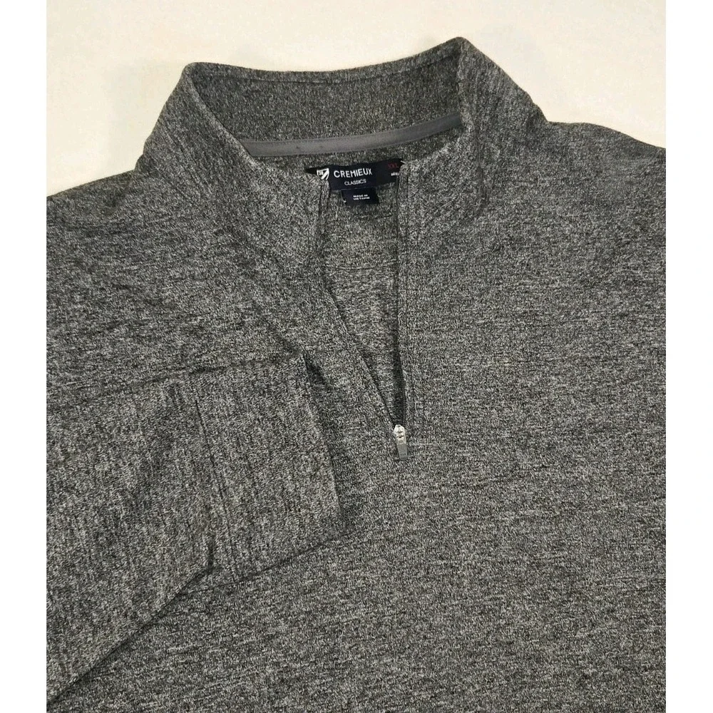 Cremieux Classics XXL‎ Quarter Zip Sweater Dark Gray Business Casual Preppy